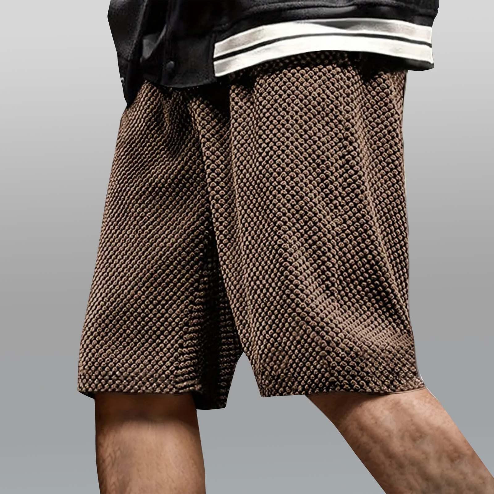 Pantaloncini sportivi da uomo con tasche, elasticizzati, leggeri e traspiranti | Pantaloncini da corsa con elastico in vita, pantaloni corti dritti, tinta unita, pantaloncini estivi, comodi, bermuda morbidi