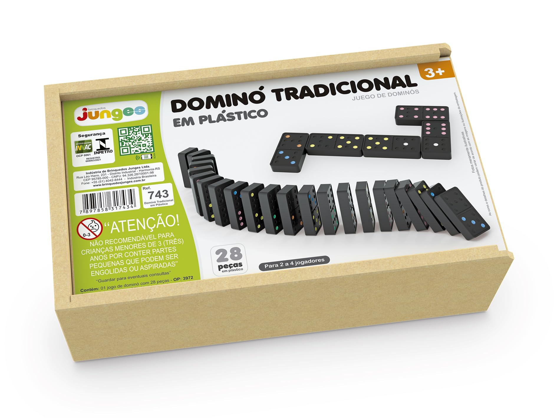 Dominó Tradicional Plástico (Estojo), Junges | Amazon.com.br