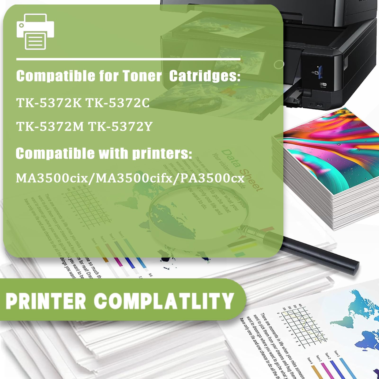 Amazon.com: TK-5372 Toner Cartridge Compatible for Kyocera