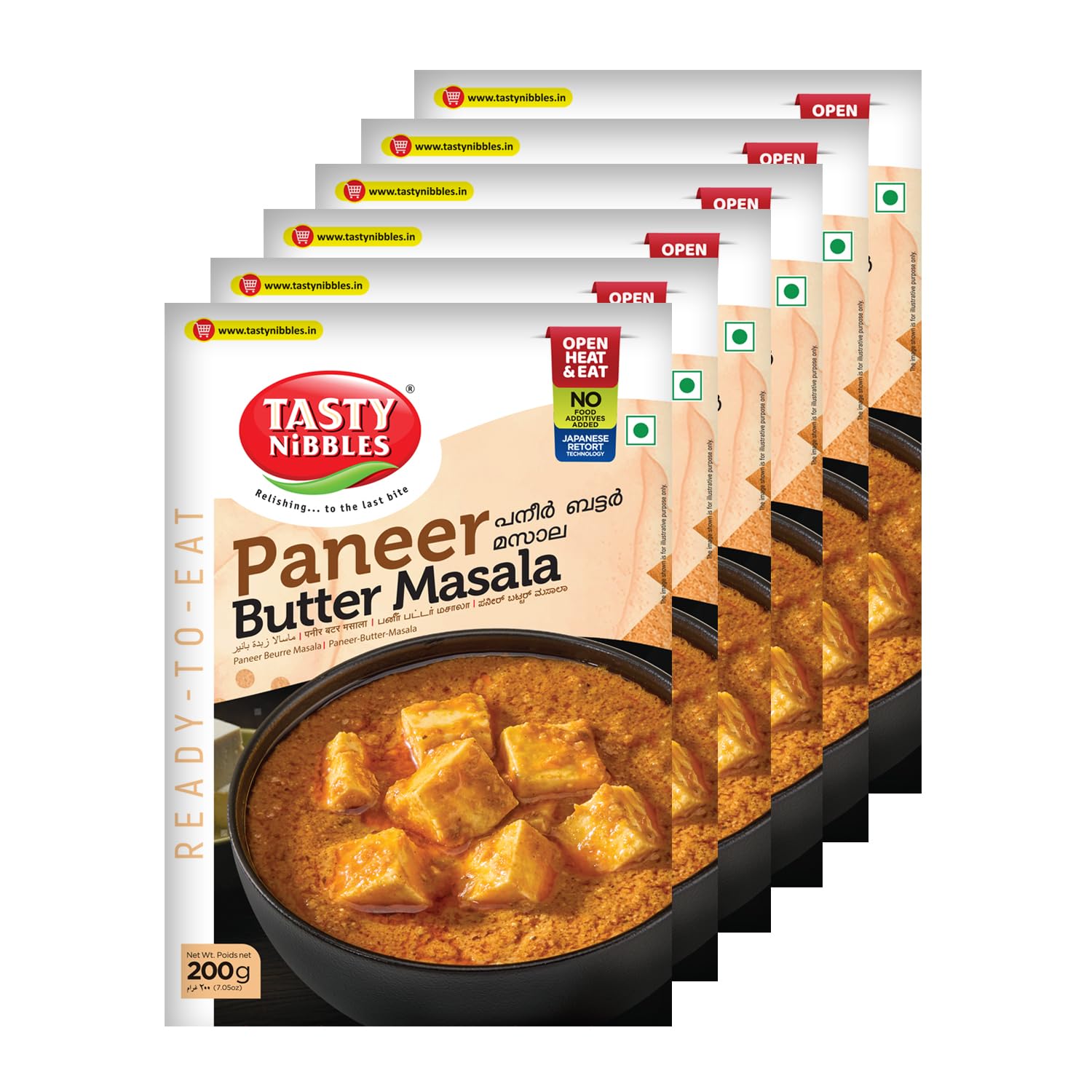 Tasty Nibbles Ready to Eat Paneer Butter Masala 200g | Open Heat & Eat | Vegetarian | No Added Preservatives | Japanese Retort Technology [Pack of 6]-image-19