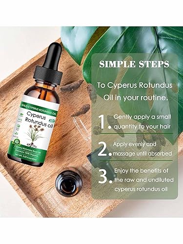 Miniatura 4 de Aceite Cyperus Rotundus, nuevo aceite Cyperus Rotundus para depilación, 2.0 fl oz de aceite de ciprés natural para todo tipo de piel (2)