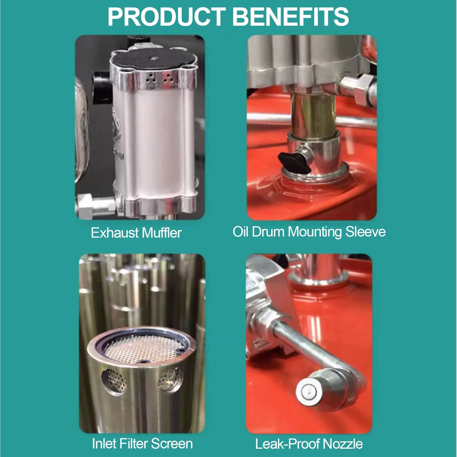 Pompa Pneumatica For Travaso Olio For Carichi Pesanti, Pompa Aspirazione Olio, Dotata Di Manometro,Adatta Al Travaso Di Liquidi A Media E Bassa Viscosità(Low viscosity,Pump)
