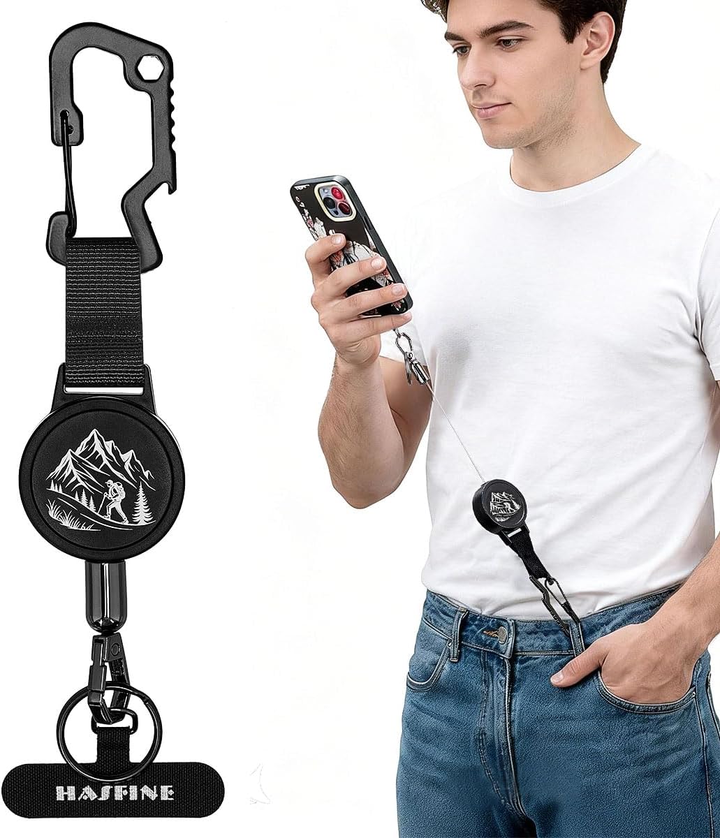 Anti-Drop Phone Tether, Retractable Steel Lanyard For Iphone & Smartphones