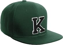Daxton Classic Snapback Hat Custom A to Z Initial Varsity Letters Flat Bill Visor Cap
