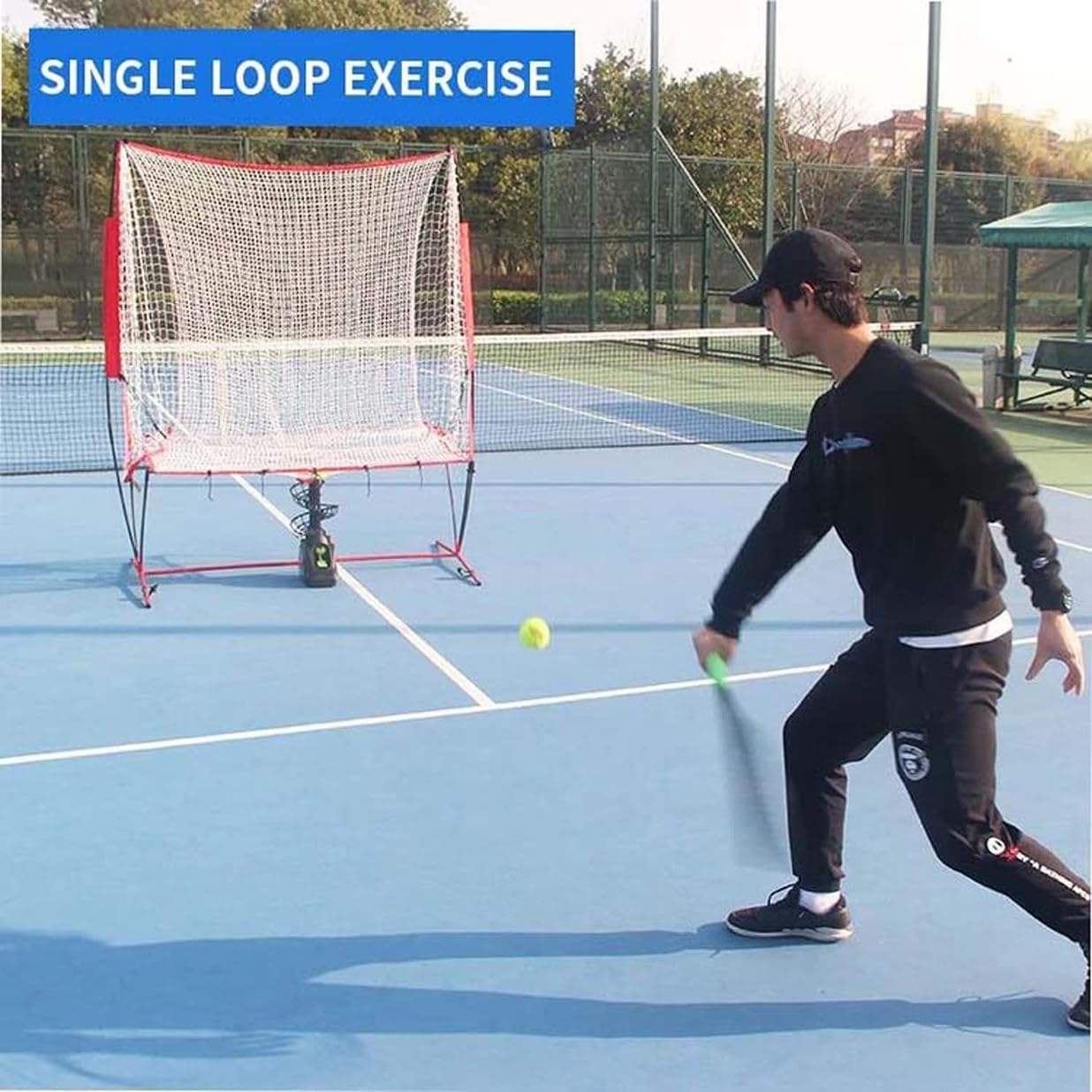 GYQSSD Portable Tennis Ball Tosser, Automatic Tennis Ball Machine, AutomaticTennis Ball Launcher for Beginners/Kids/Coaches/Home-Court, Can Hold Around 30 Balls