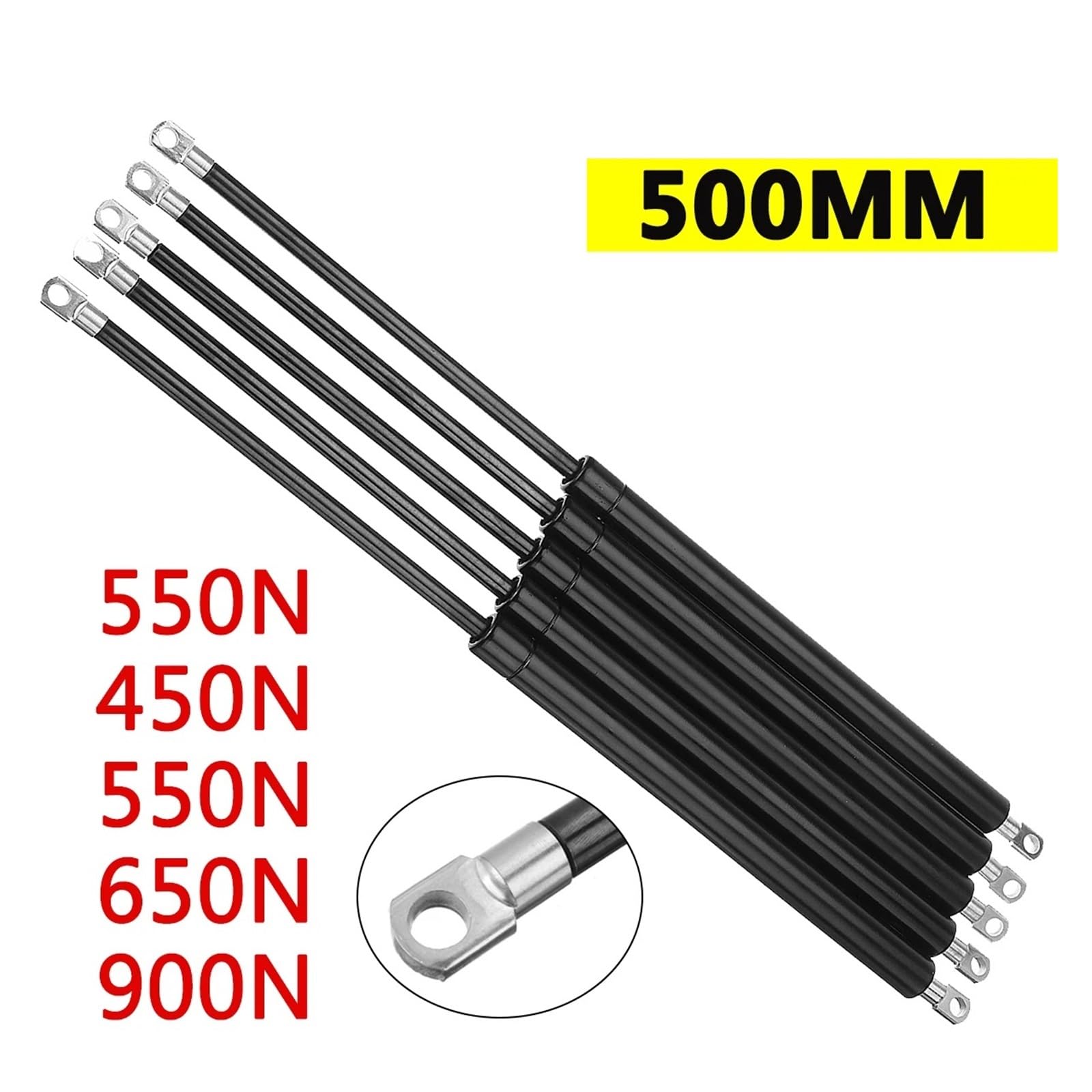 Rozpórki Wstrząsy Pręt 1 szt. 350/450/550/650/900N 500 mm do samochodu, autobusu, skrzyni ładunkowej, ciężarówki, łodzi, okna, maski, amortyzatora podnośnika, wspornika(900N)