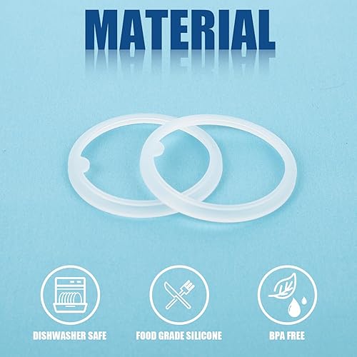 Miniatura 6 de 6 piezas de junta de sello de repuesto para Thermoflask 16 onzas, 24 onzas, 32 onzas, 40 onzas, piezas de botella de agua herméticas con tapa de