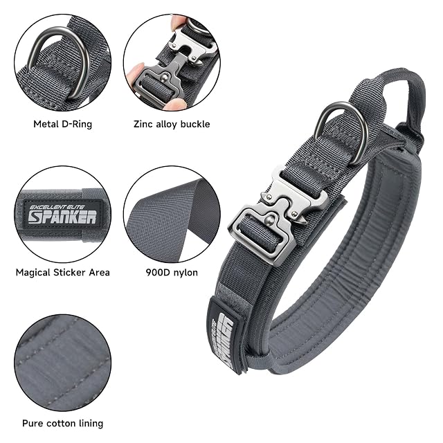 Foto 3 de 6 de EXCELLENT ELITE SPANKER Collar de adiestramiento Ajustable de Nylon Collar de Perro Militar Hebilla de Metal…