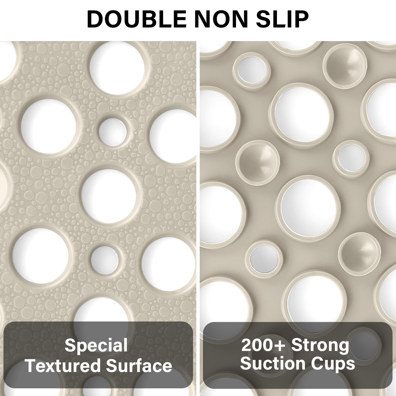 Mofonky Non Slip Shower Mat: 90 x 60 cm Large Shower Mats for Inside Shower - Image 5