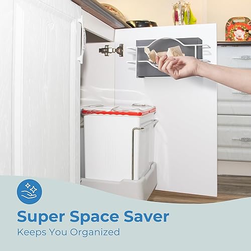 Miniatura 5 de FMP Brands Soporte de guante individual para montaje en pared, soporte de caja de servilleta desechable, dispensador organizador de metal duradero