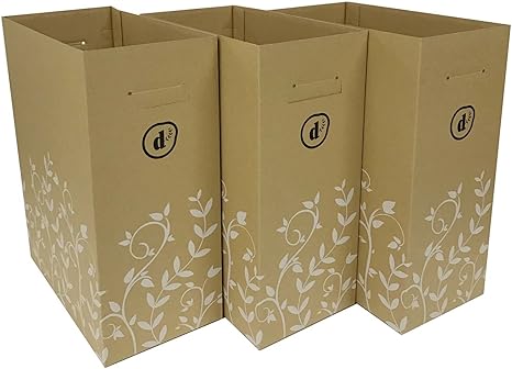 Amazon おしゃれ な ダンボール 製 ダストボックス スリム タイプ ゴミ箱 3個セット フタなしゴミ箱 オンライン通販