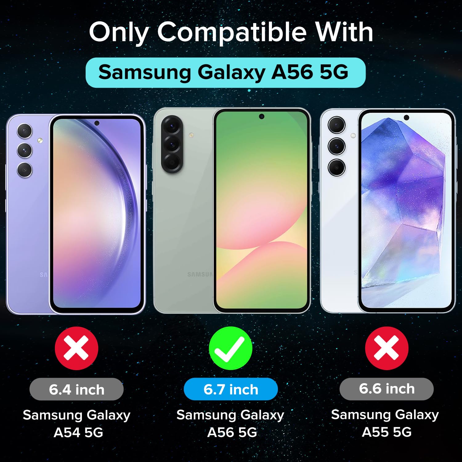 iVoler 2 Pezzi Pellicola Vetro Temperato per Samsung Galaxy A56 5G, con Strumenti di Installazione, Pellicola Prottetiva Anti Graffio, Durezza 9H, HD Trasparente, Senza Bolle