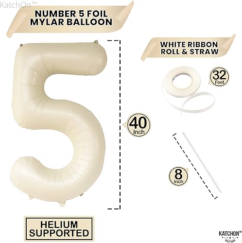 Miniatura 1365 de KatchOn, Globo dorado gigante del número 8 de 40 pulgadas, globo dorado del número 8 para decoraciones de cumpleaños de 8 años para niñas