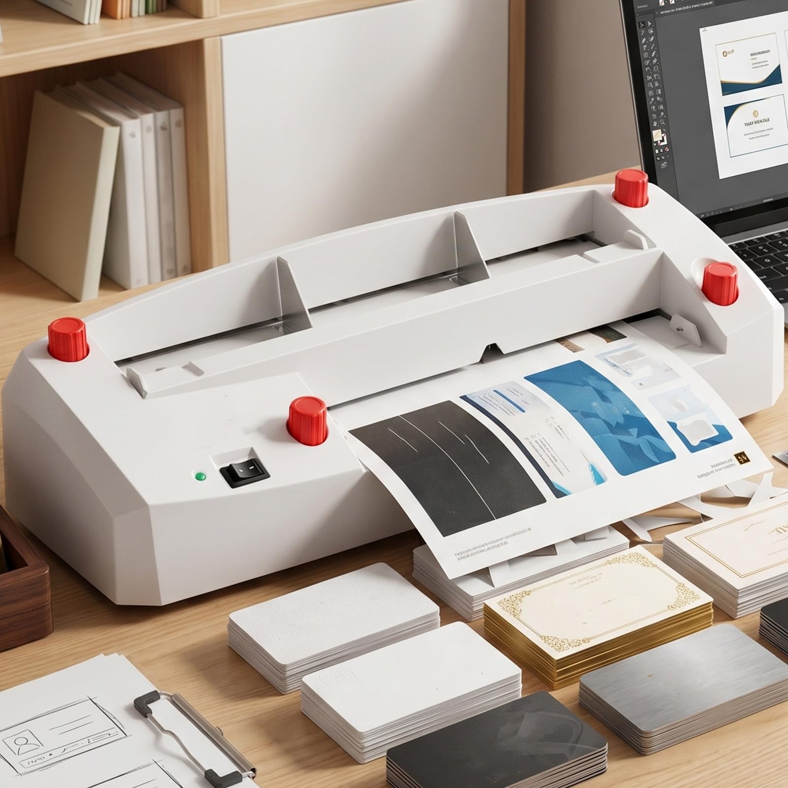 Coupe-cartes de visite automatique fini les ratés papier 120-300g m²