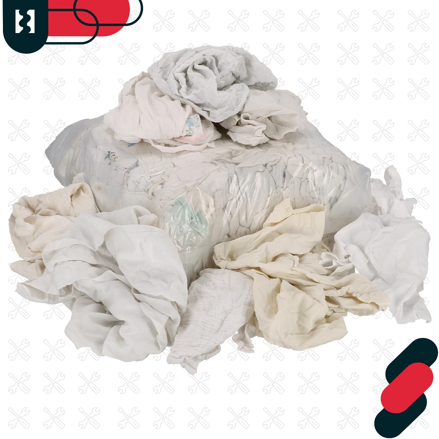 KOTARBAU® Paños de limpieza de algodón, 10 kg, para uso industrial