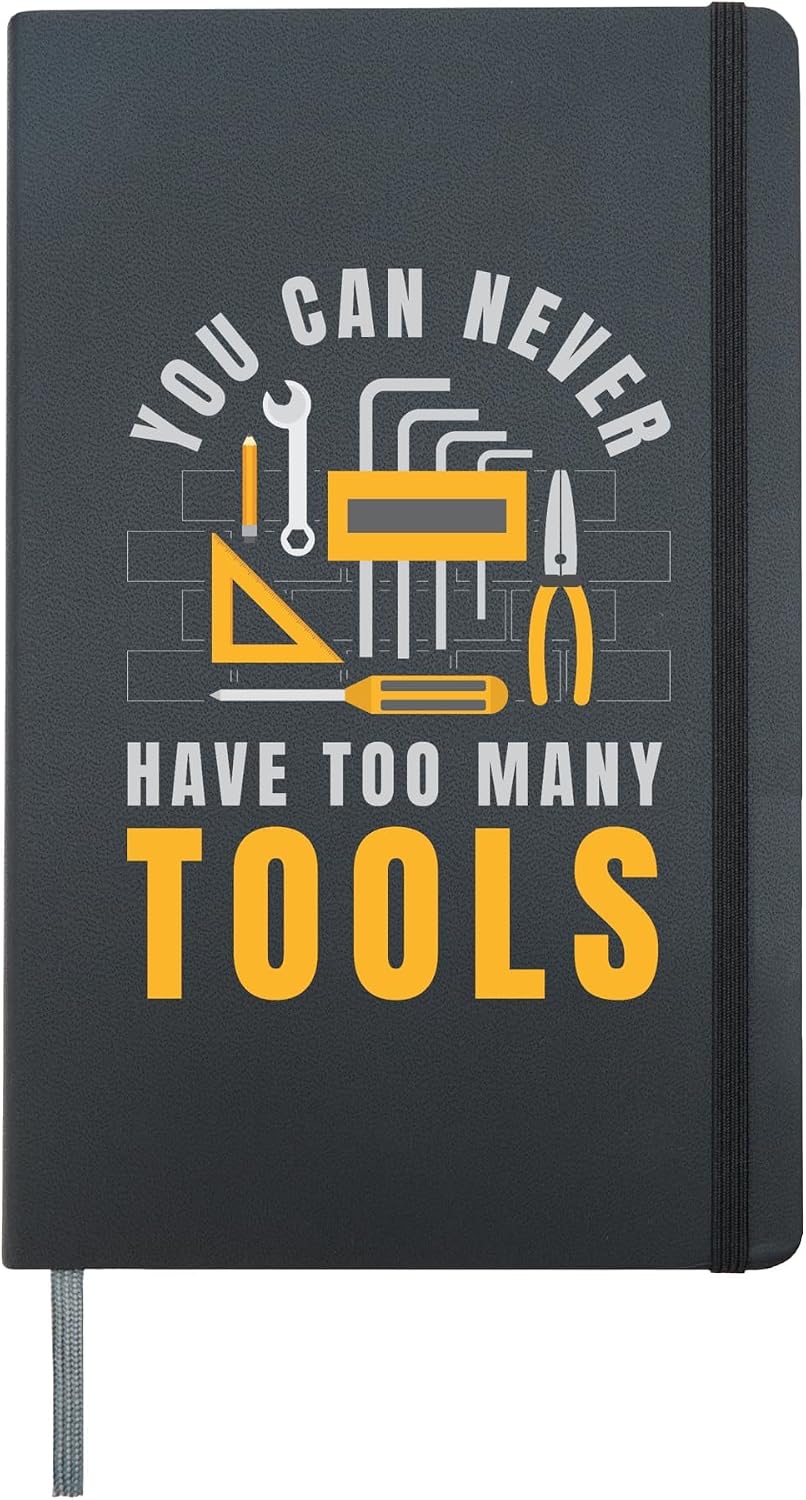 Too Many Tools I Tool Workshop Work Mechanic Screwdriver Hardcover Journal, Black