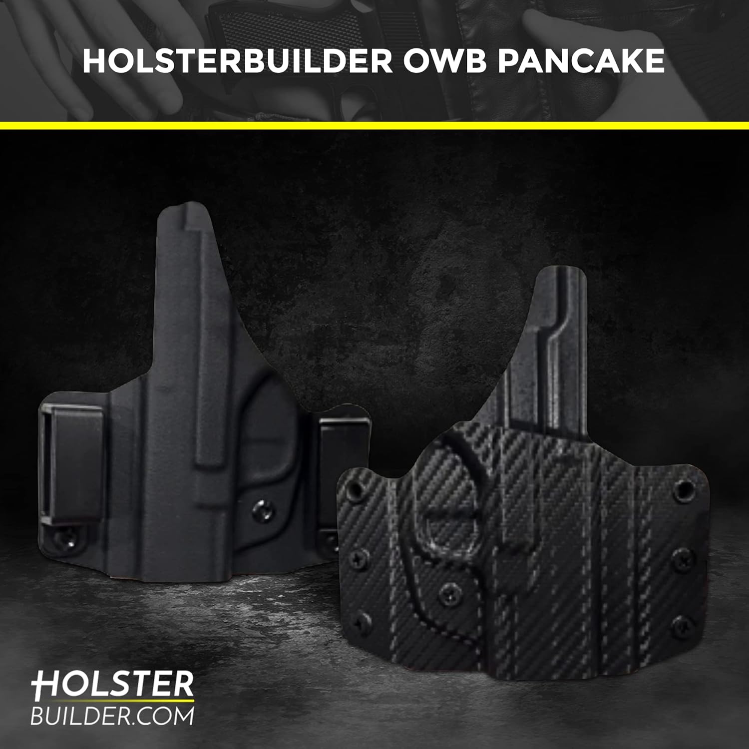 Premium OWB Holster for Concealed Carry - Adjustable & Durable, Universal Pistol Holster for Men & Women, Comfortable Everyday Use - Made in USA