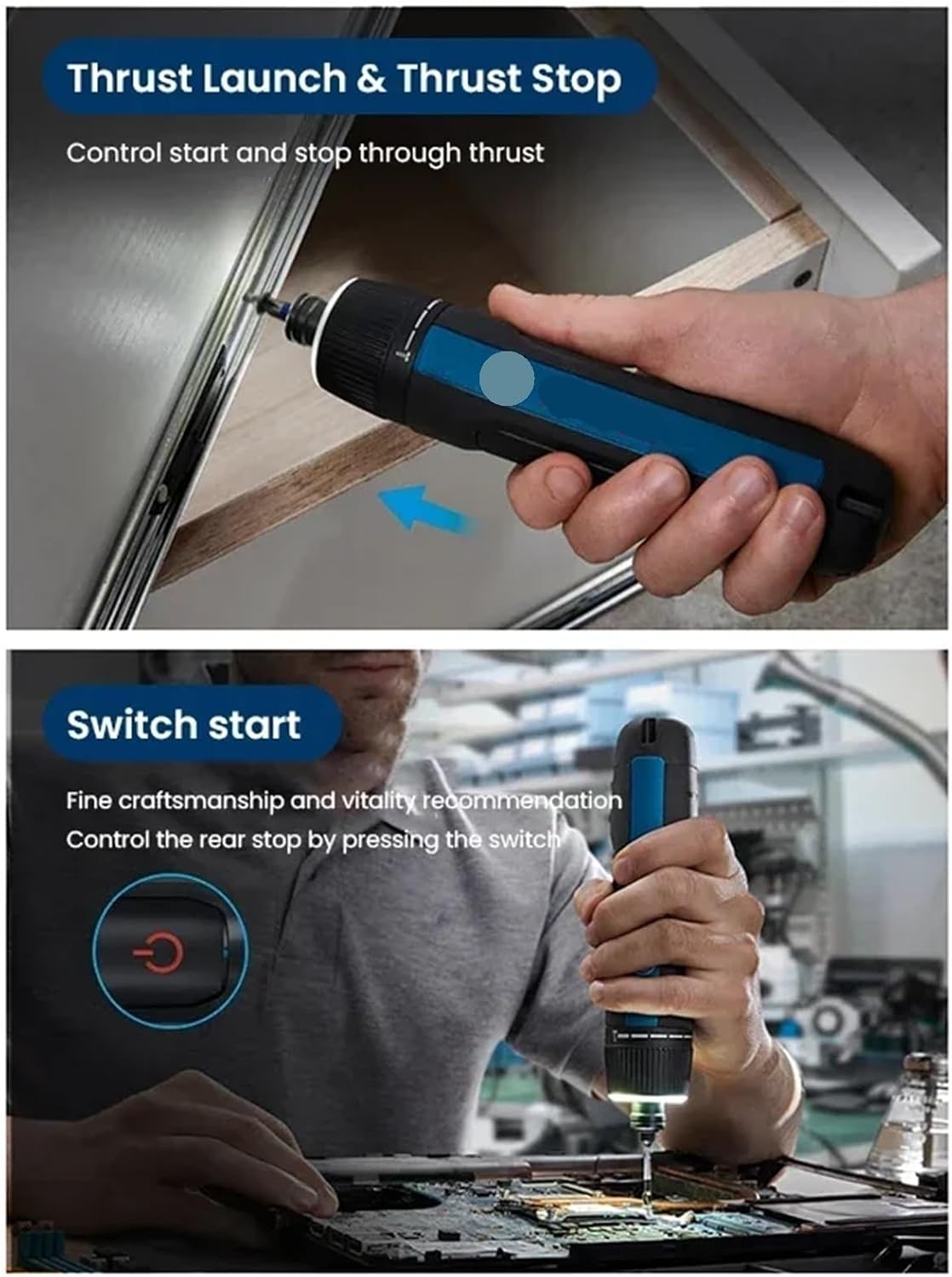 Screwdriver, Wireless Slot Key 3.6v Recharable Electric Multi-function Drill Bit Repair Kit Power Tools,repairing electrical