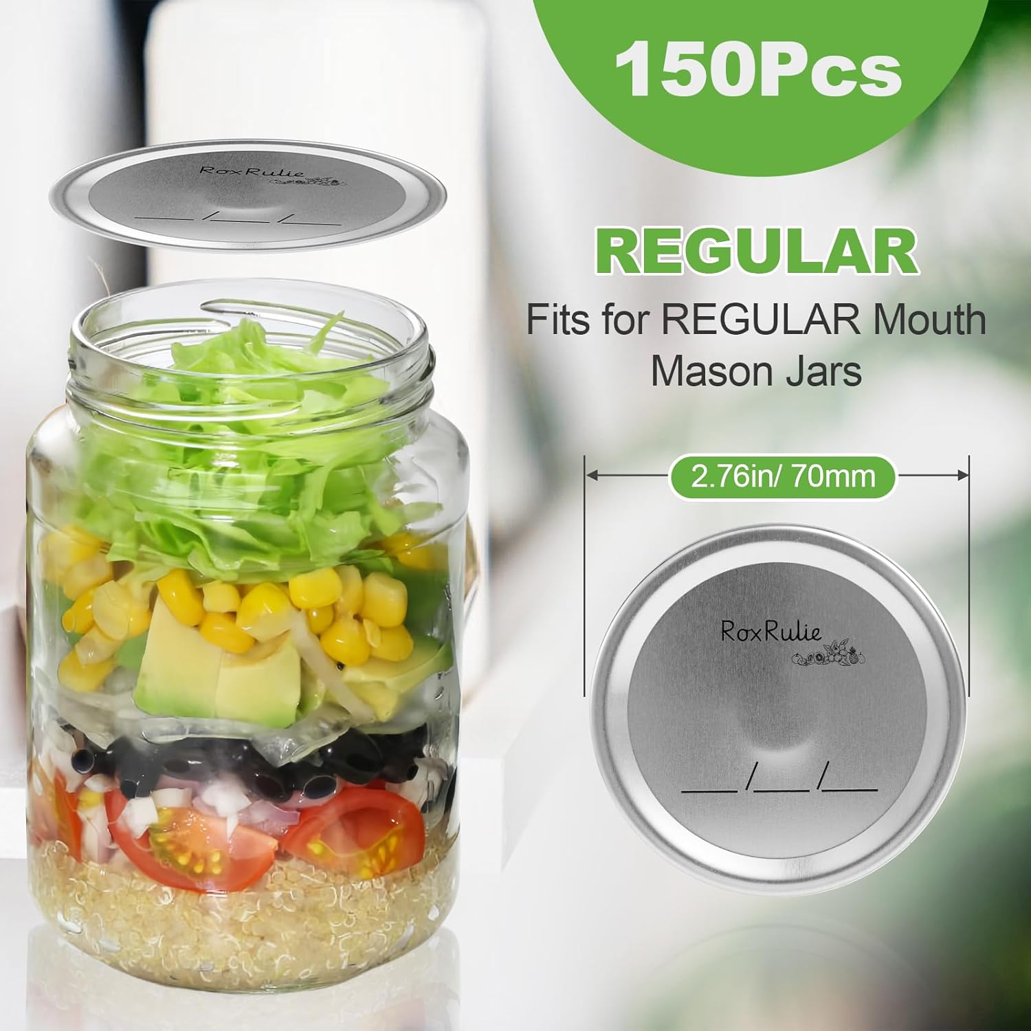 Seal It Right: 150PCS Leak-Proof Canning Lids for Perfect Food Preservation