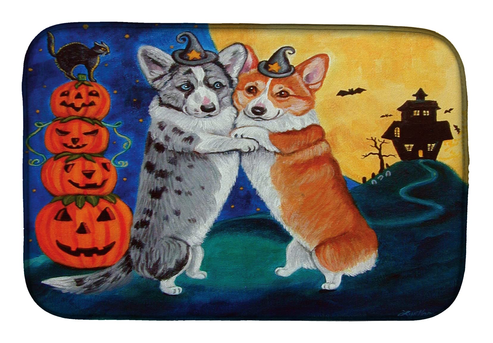 Caroline's Treasures 19 in. x 27 in. Corgi Snow Cardinal Machine