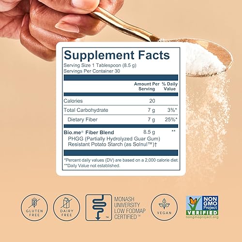 Miniatura 6 de Fibra prebiótica diaria  Suplemento de fibra en polvo para la salud digestiva y la salud intestinal  Polvo de fibra sin sabor, fibra dietética sin