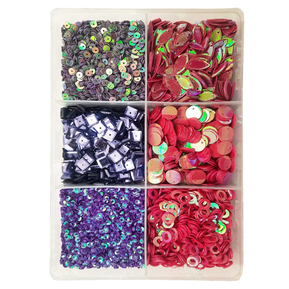 eshoppee 150 gm Multi Color Multi Shape Sequins Sitara Jewellery Making Art and Craft do kit Yourself kit, Glitter Sequins Rhinestones Beads