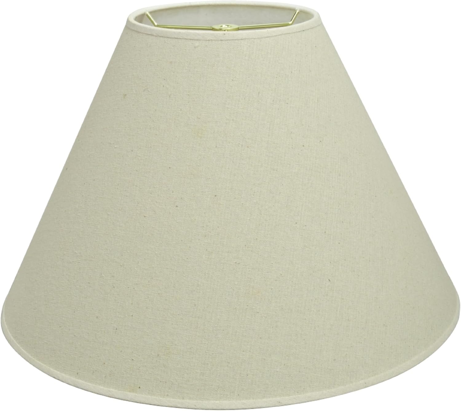 Aspen Creative 32023A Transitional Hardback Empire Shaped Spider Construction Lamp Shade in Beige, 18" wide (7" x 18" x 12 1/2") Faux Linen Fabric