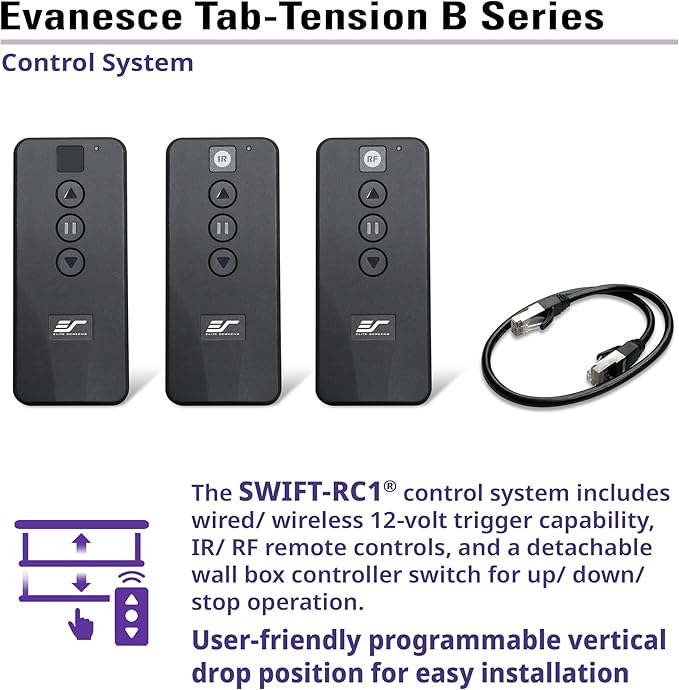 Elite Screens Evanesce Tab-Tension B 120" 16:9 4K/8K HD miniatura 7
