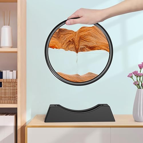 Miniatura 10 de Fitifun Arte de arena en movimiento, arte de arena, movimiento líquido, arena en movimiento, pintura de arena 3D para decoración del hogar y oficina