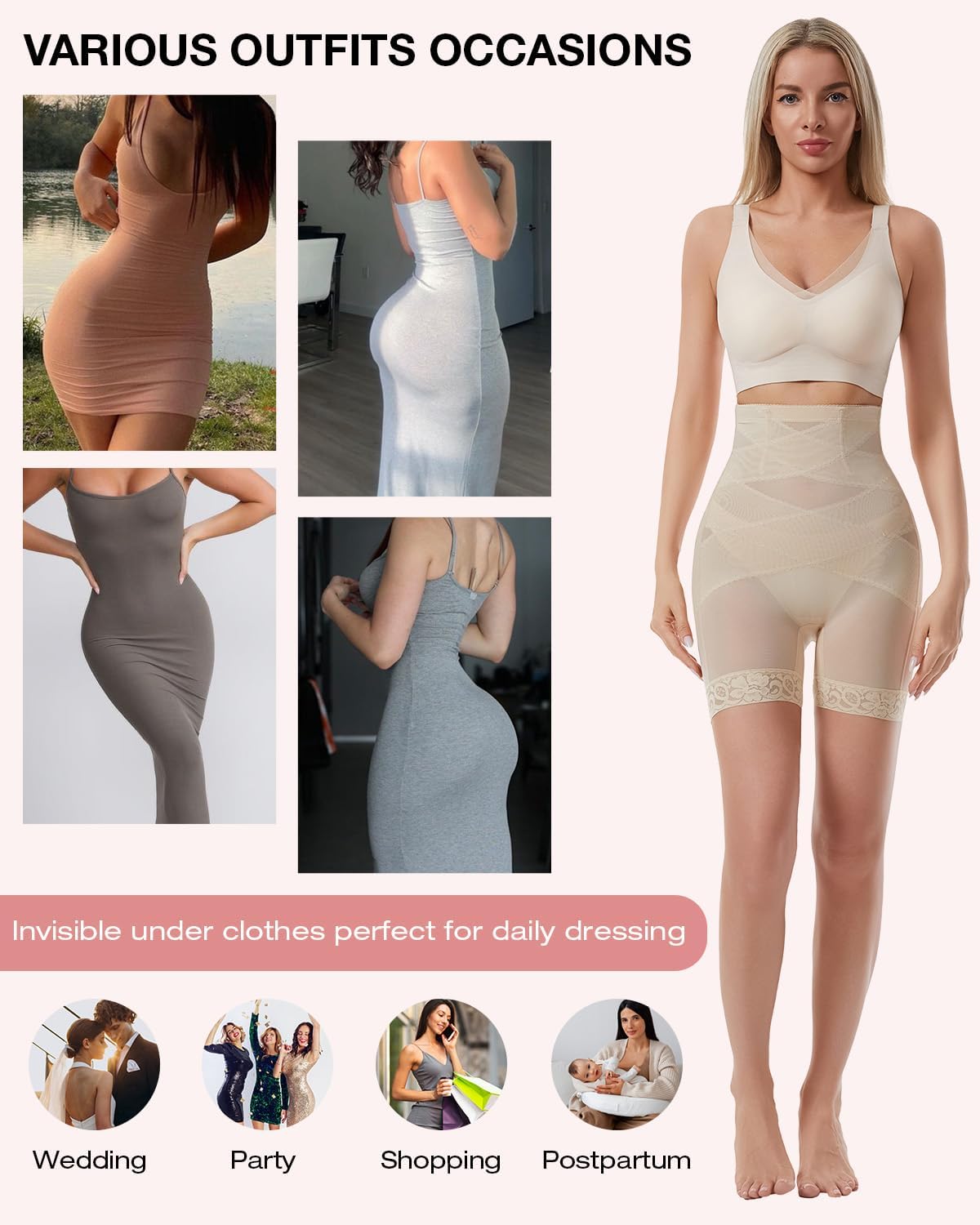 Shapewear Tummy Control for Women High Waisted Body Shaper Butt Lifting Shorts Panties Girdles Underwear - Image 6