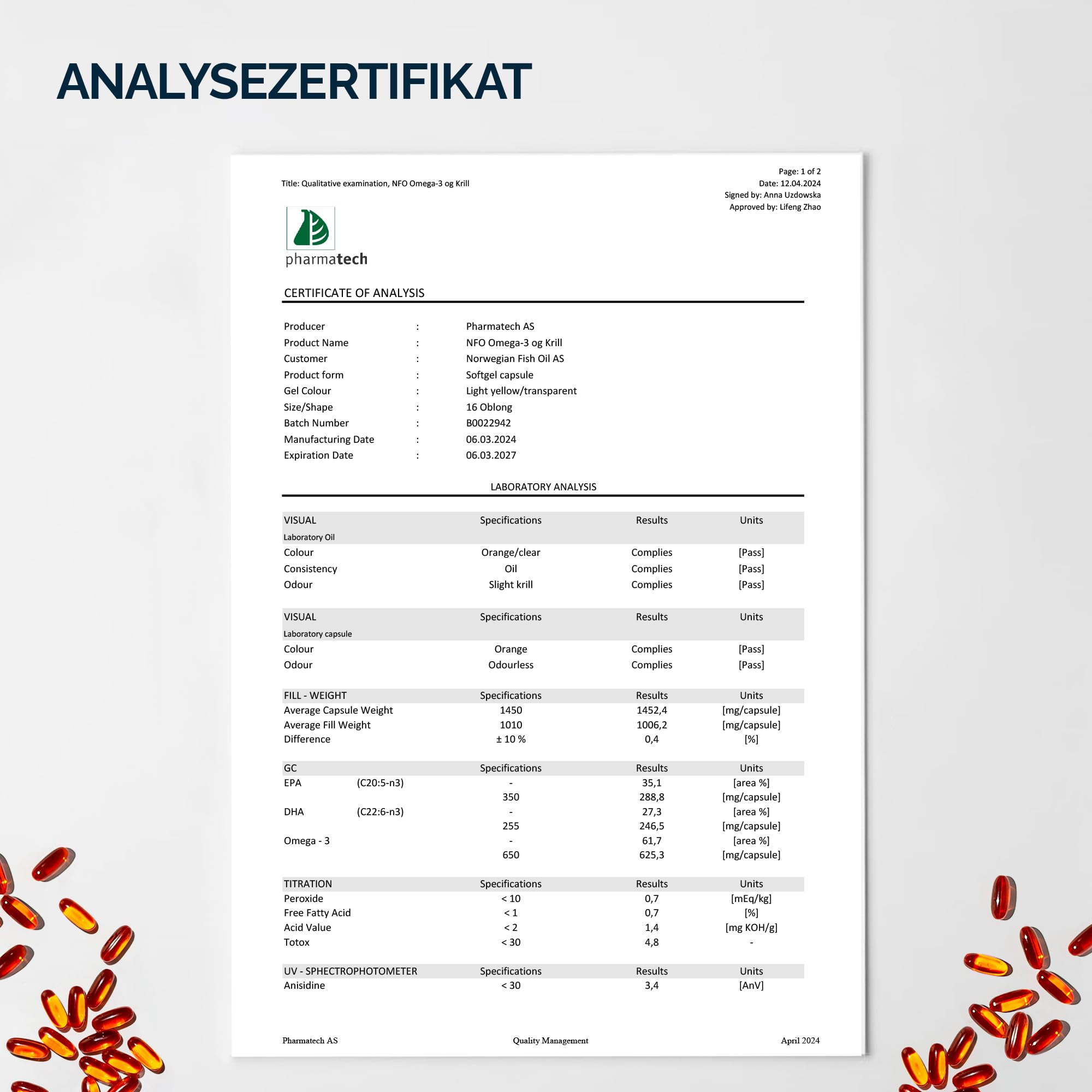 NFO Omega 3 Krill Oil – 60 Kapseln | Premium Krillöl mit Astaxanthin | Phospholipid Form mit EPA DHA | Sehr Gute Aufnahme | Norwegen Antarktis