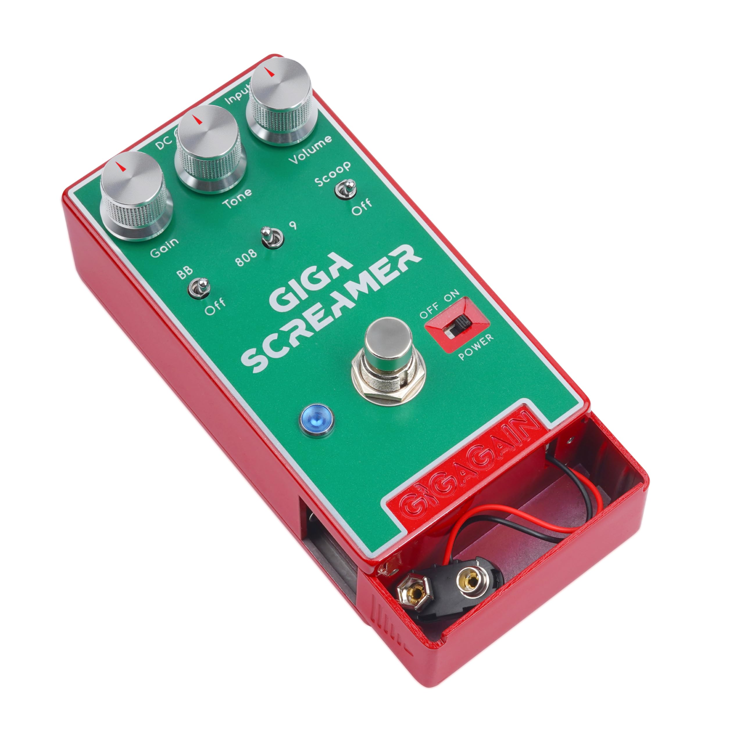 GP04 GIGA Screamer Overdrive Pedale per chitarra – Overdrive classico in stile Screamer valvolare, boost dei medi, clipping morbido, definisce gli amplificatori ad alto guadagno, true bypass