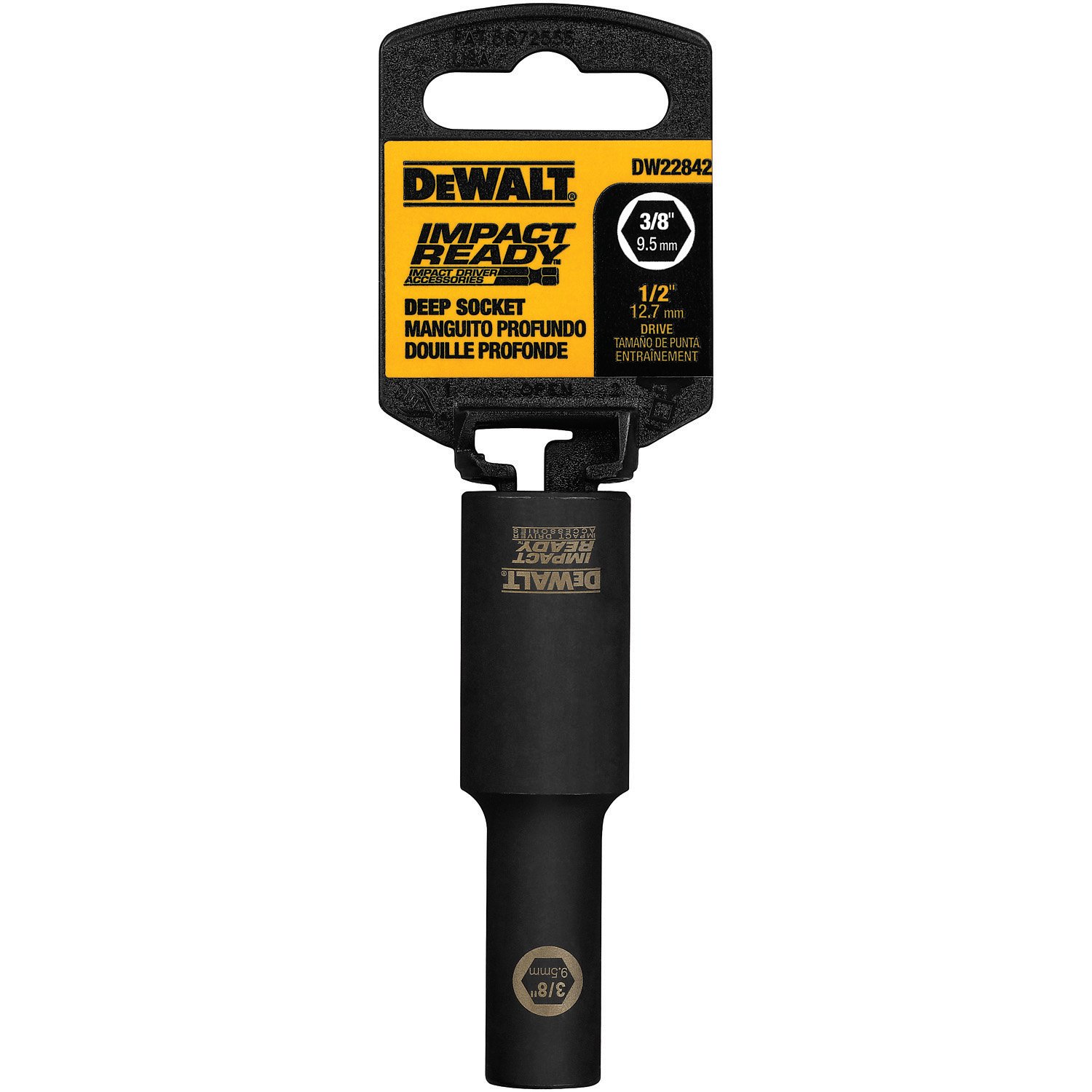 DEWALT DW22842 3/8-Inch Impact Ready Deep Socket for 1/2-Inch Drive