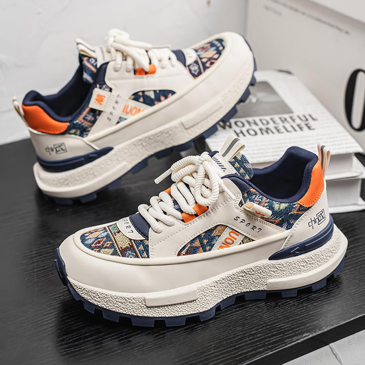 Men's Walking Athletic Casual Shoes Tennis Work Shoes Workout Chunky Fashion Sneakers for Men - Image 4