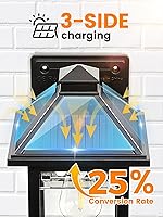 Vista 6 de LUHLEE Solar Porch Lights Outdoor,2 Pack Motion Sensor Solar Wall Lights with 3 Lighting Modes,IP65 Waterproof 3000K Wall Sconce for Front Door