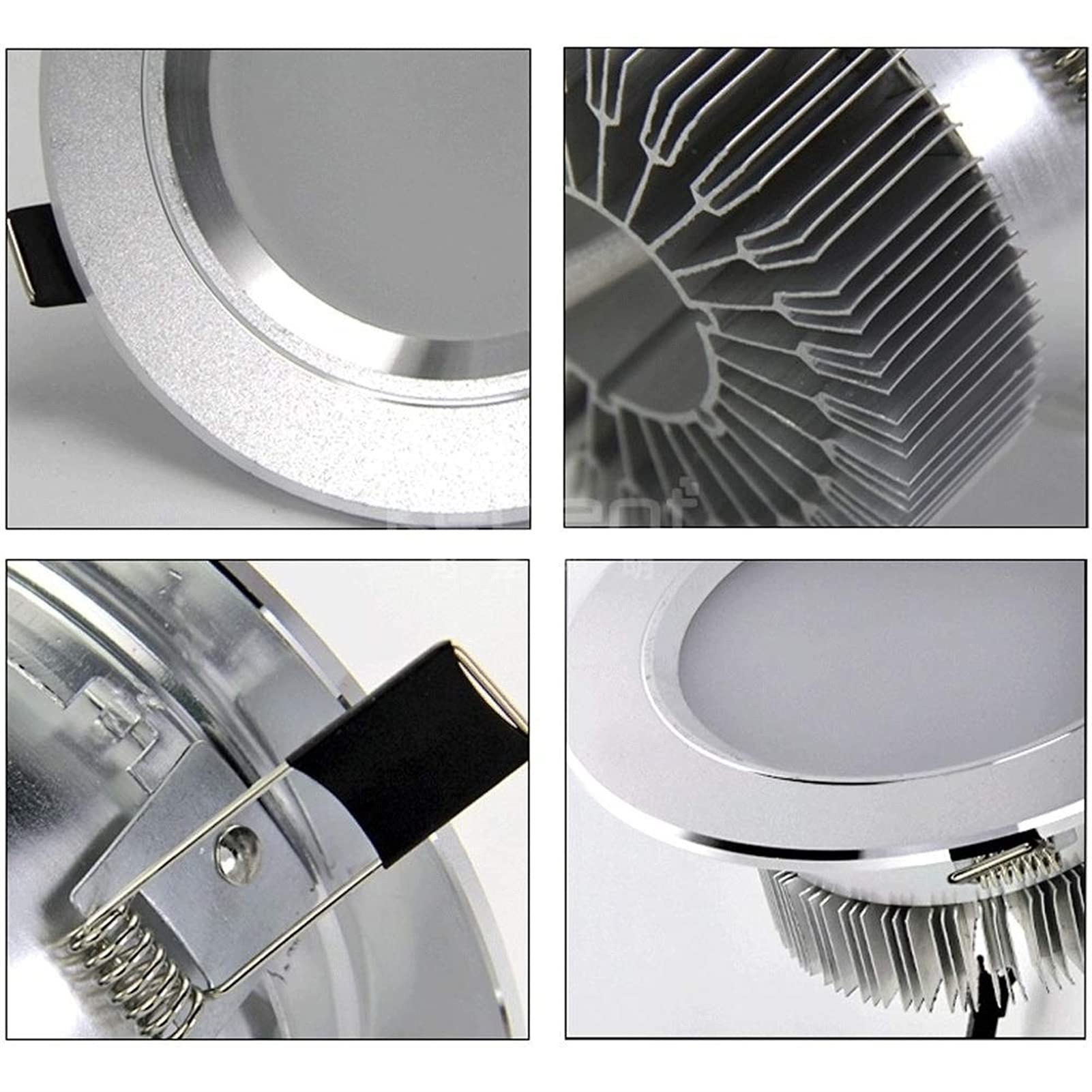 9W LED Super jasny okrągły wpuszczany oprawa sufitowa typu Downlight Europejska restauracja Zintegrowana Ultra cienka aluminiowa wbudowana płaska lampa punktowa Korytarz Nawa Tło Dekoracja ścienna