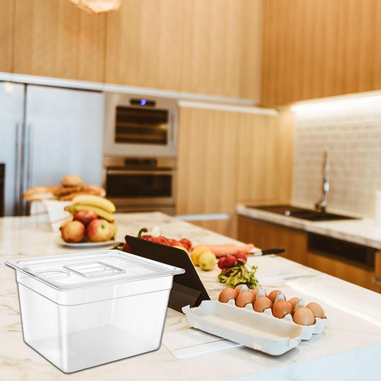 Family Kitchen Essential - Recipiente de cocina de baja temperatura, 12 L, para entusiastas culinarios y profesionales de cocina de cocción lenta