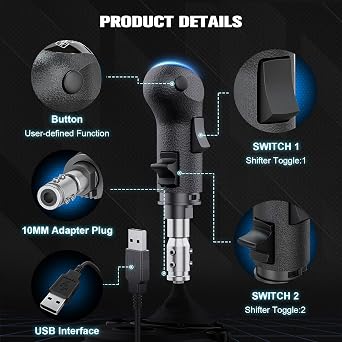 aikeec USB Truck Simulator Shifter for PC, ATS ETS2, G27 G29 G920