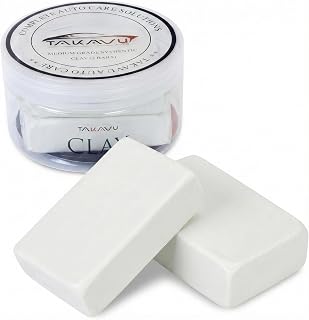 Car Clay Bars Auto Detailing 2 Pack 100g by TAKAVU, Premium Medium Grade Material, Auto Detailing Magic Clay Bar Cleaner for Cleaning Cars, RV, Boats and Bus (White)