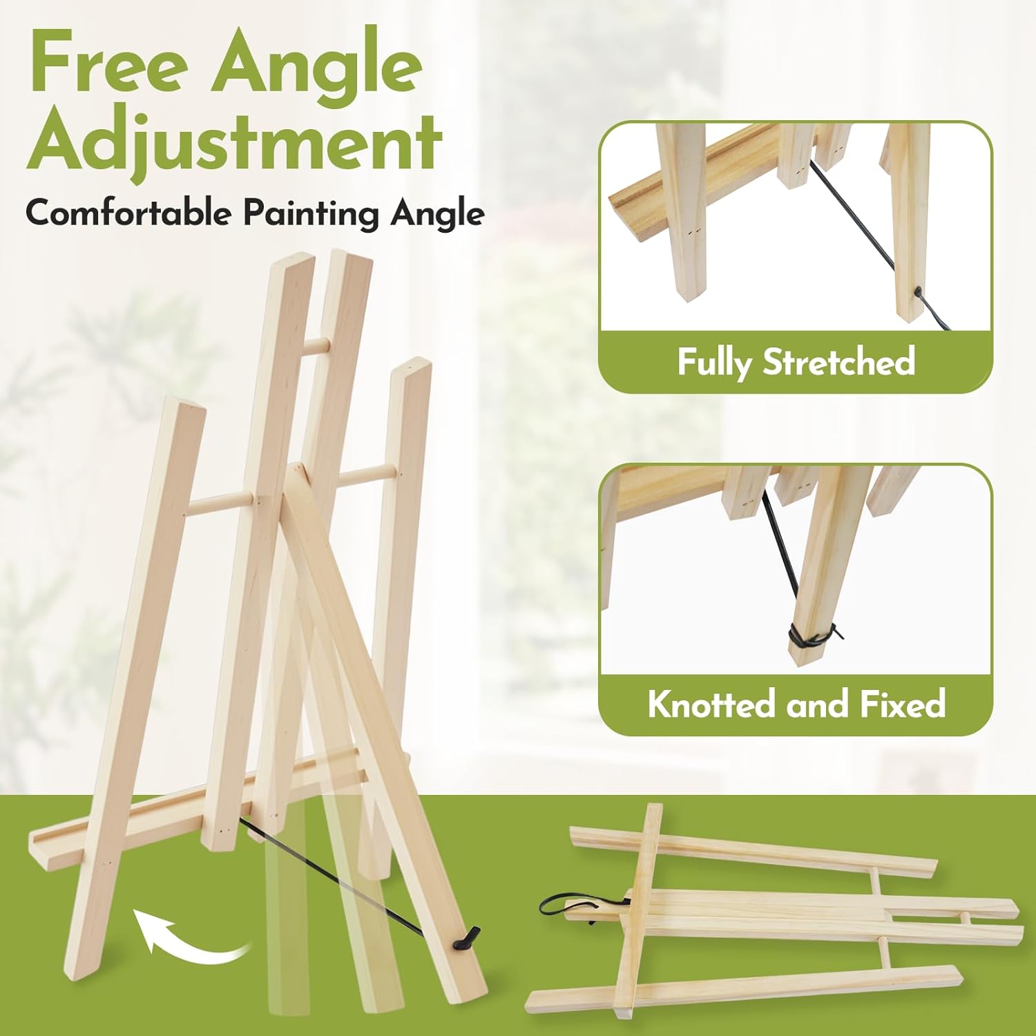 Conda 2 Pack 17 Inch Wooden Tabletop Easel Stand, A-Frame Art Painting Easel for Painting, Display & Art Creation, Canvas Holder for Artists, Students & Hobbyists
