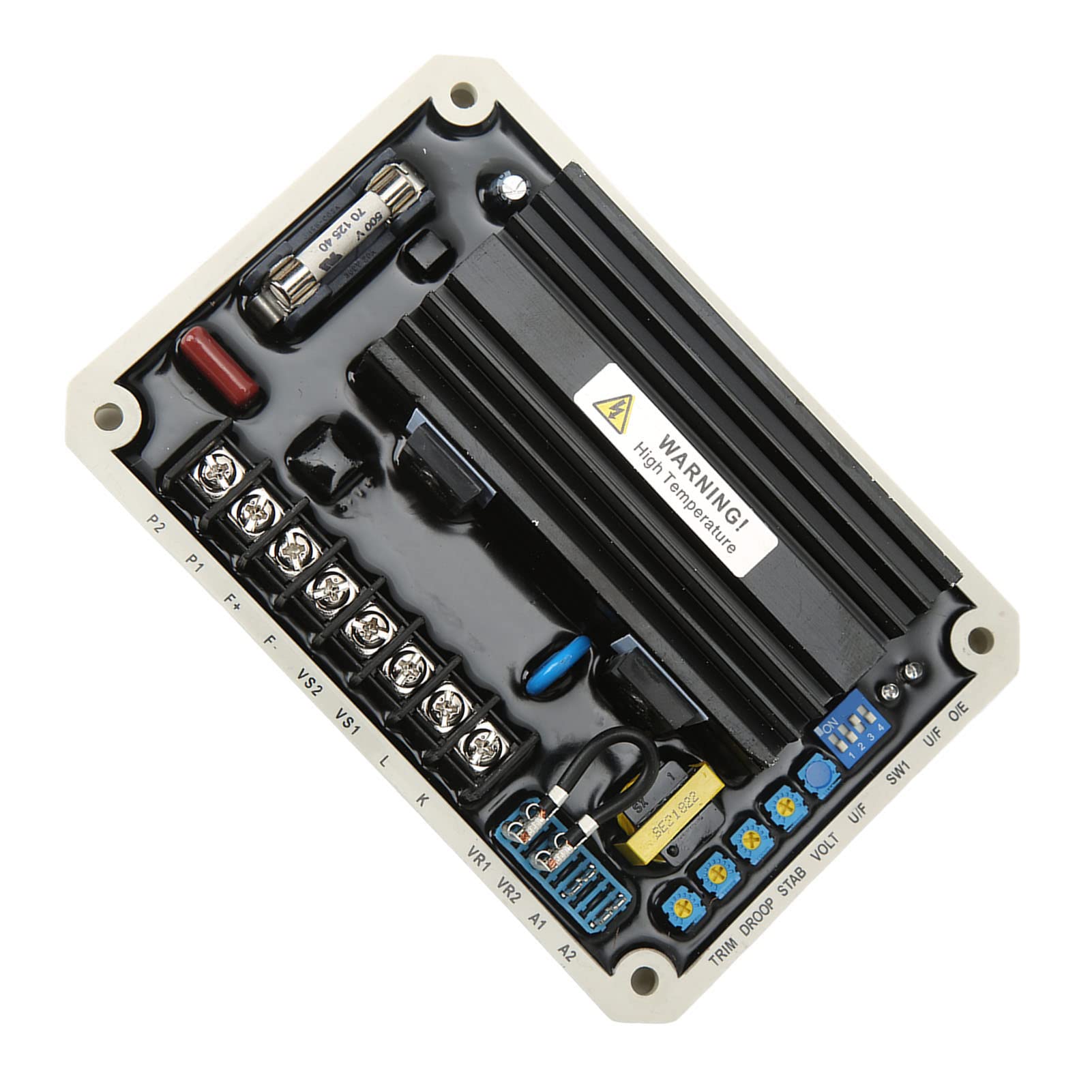 Omabeta Regulador de Voltaje del Generador sin Escobillas Control Estable para Generador Diésel AVR 170-510V Material ABS