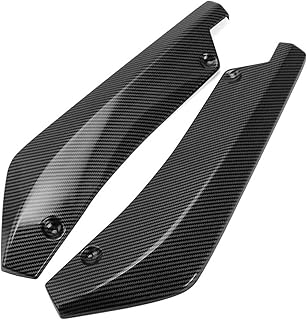 2Pcs Car Splitter Bumper for Suzuki Ertiga 2015 2016 2017 2018 2019 2020 2021 2022 2023, Rear Bumper Lip Diffuser Spoiler Fins Car Decoration Modification Parts,Carbon Fiber Black