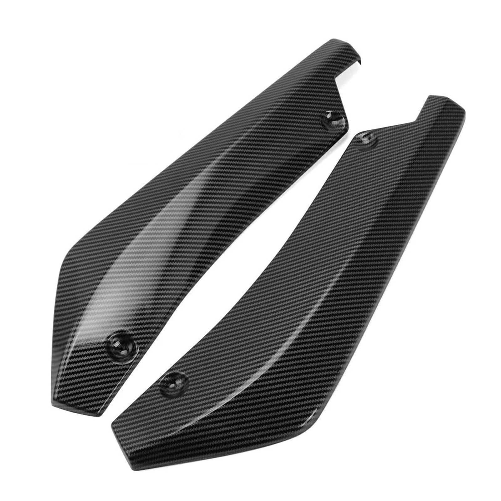 2Pcs Car Splitter Bumper for Suzuki Ciaz 2014-2017 2018 2019 2020 2021 2022 2023 2024 2025, Rear Bumper Lip Diffuser Spoiler Fins Car Decoration Modification Parts,Carbon Fiber Black