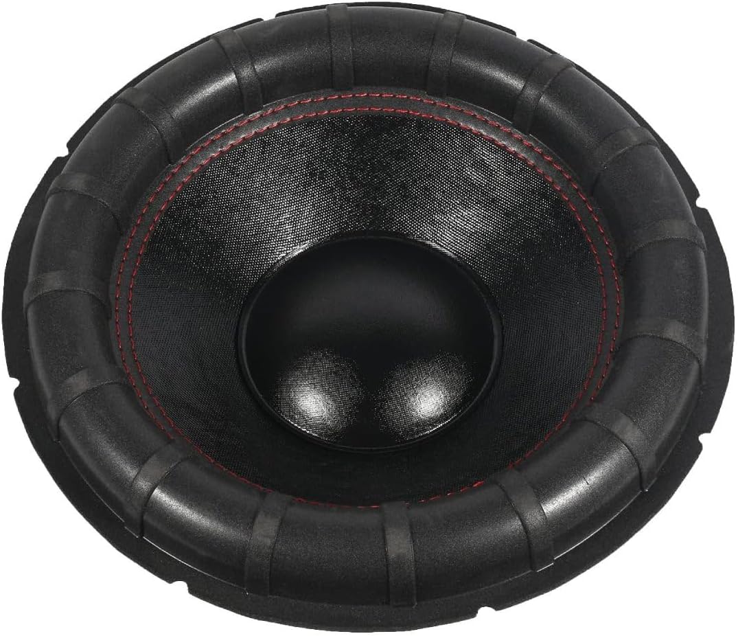 Woofer Speaker Paper Cone, 10in Big Surround Non-Pressed Dust Cap, Powerful Car Audio Subwoofer Plastic Basket