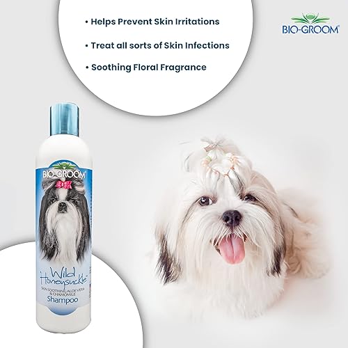 Miniatura 5 de Bio-Groom Champú Wild Honeysuckle para perros, champú natural para mascotas, aloe vera, manzanilla, suministros de baño para gatos y perros, lavado