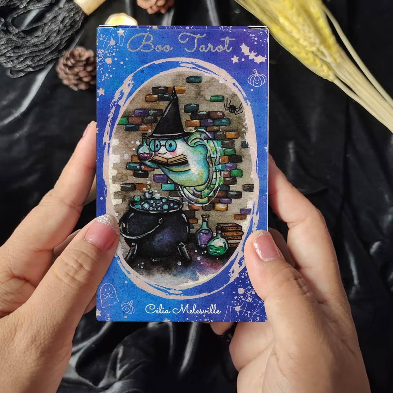 Jeu de tarot Celia Melesville Art, 78 cartes édition anglaise pour réunions d'amis et table de fête, coffret cadeau et lecture spirituelle Jeu de tarot Celia Melesville Art, 78 cartes édition anglaise pour réunions d'amis et table de fête, coffret cadeau et lecture spirituelle