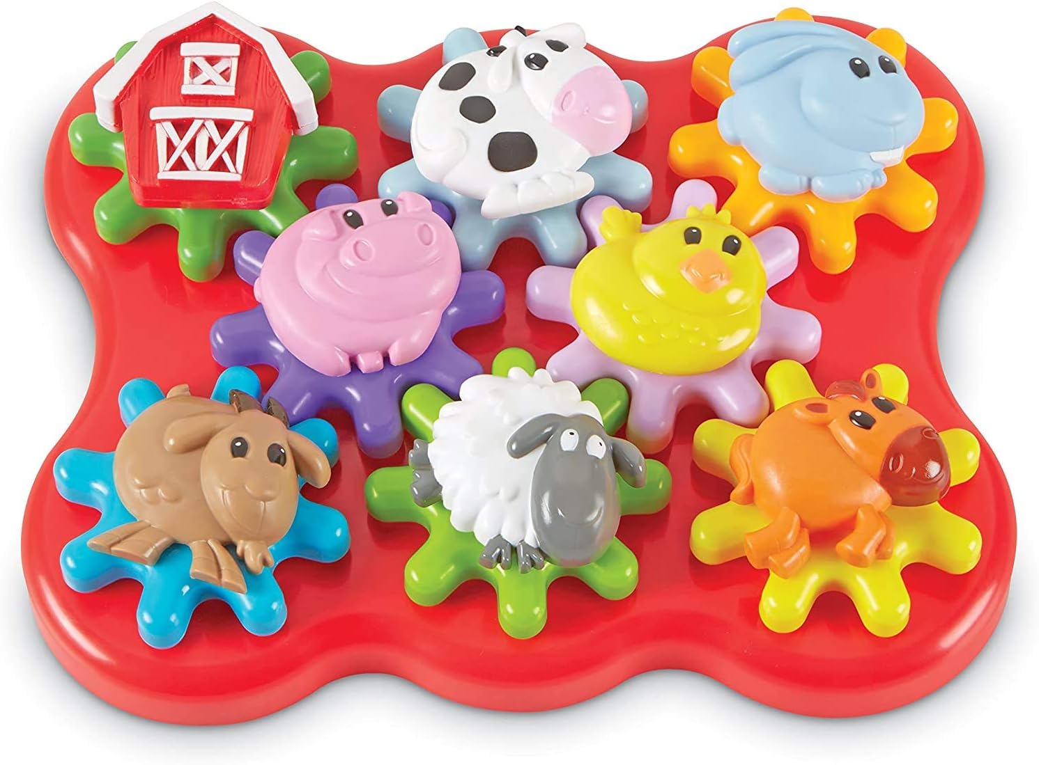 Amazon ラーニングリソーシズ 歯車おもちゃ 作ってまわそう 農場の動物たち Ler9221 正規品 17piece 赤ちゃん 幼児の おもちゃ おもちゃ