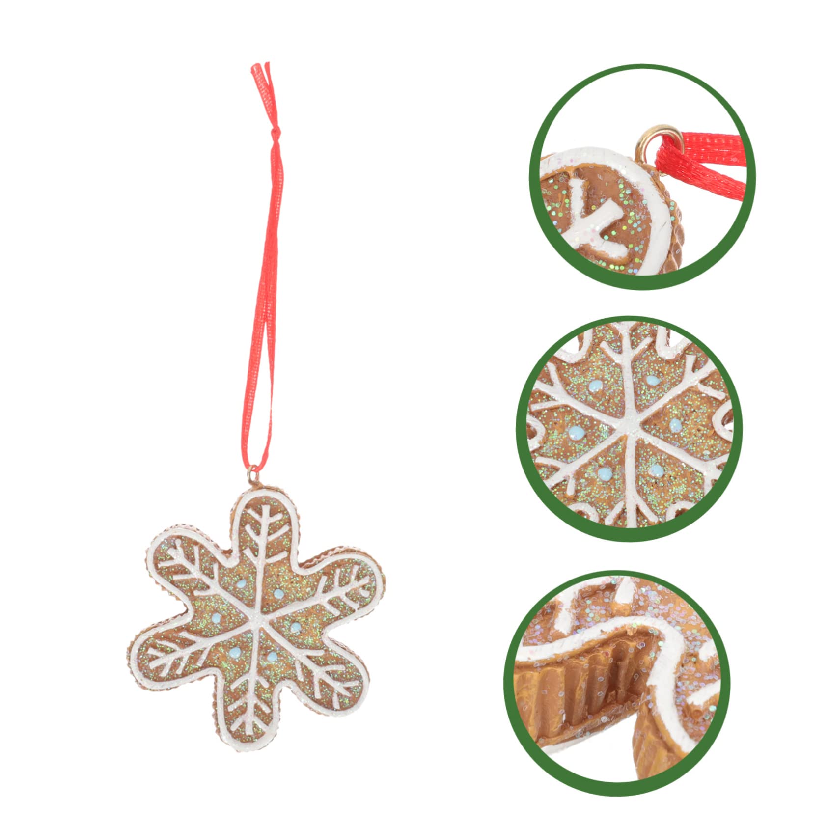 IMIKEYA Christbaumschmuck Schnee 5st Christbaumschmuck Weihnachtsdeko Weihnachts Anhänger Schneemann-Ornament Weihnachtsfeier Dekoration 10- -Artikel Weihnachtliche Hängende Dekore Harz Light Brown