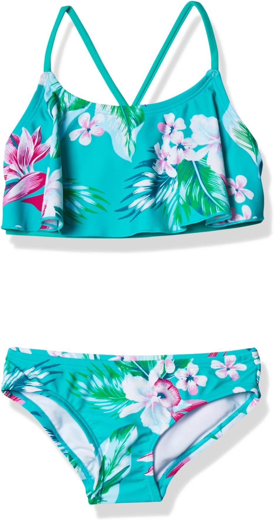 Kanu SurfGirls' Alania Flounce Bikini Beach Sport 2 Piece Swimsuit