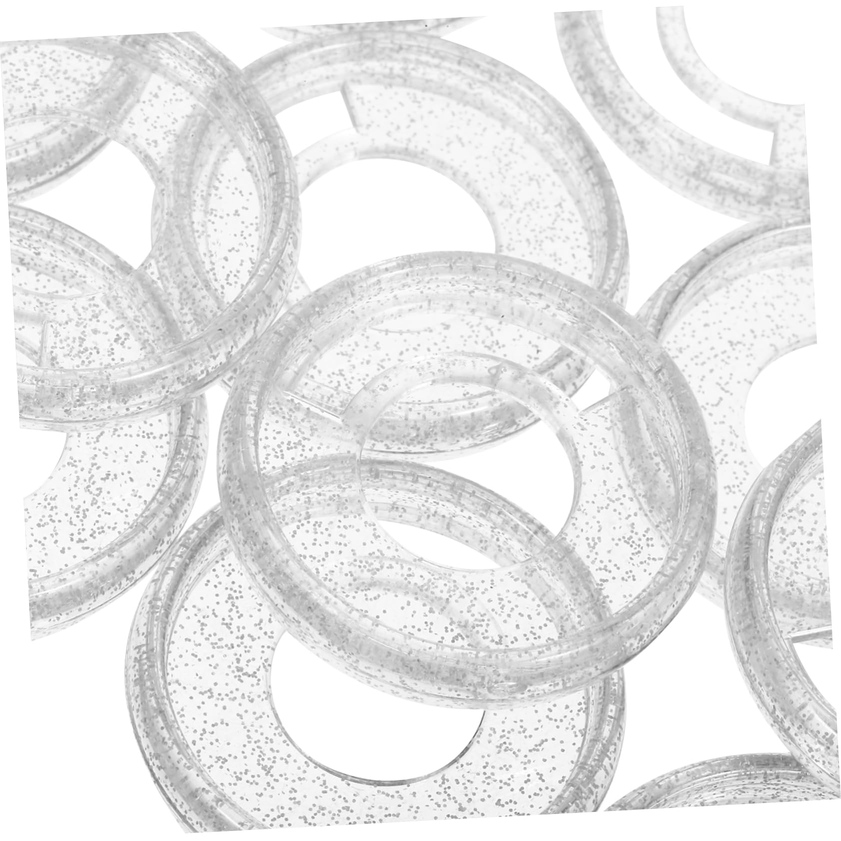 Operitacx 250stücke Kunststoff-lochring-binder Discs Für Notizbuch Und Planer Erweiterungsdiscs Leicht Und Tragbar Für Flexibles Binden Von Loseblattpapieren Transparentem Glitzerdesign
